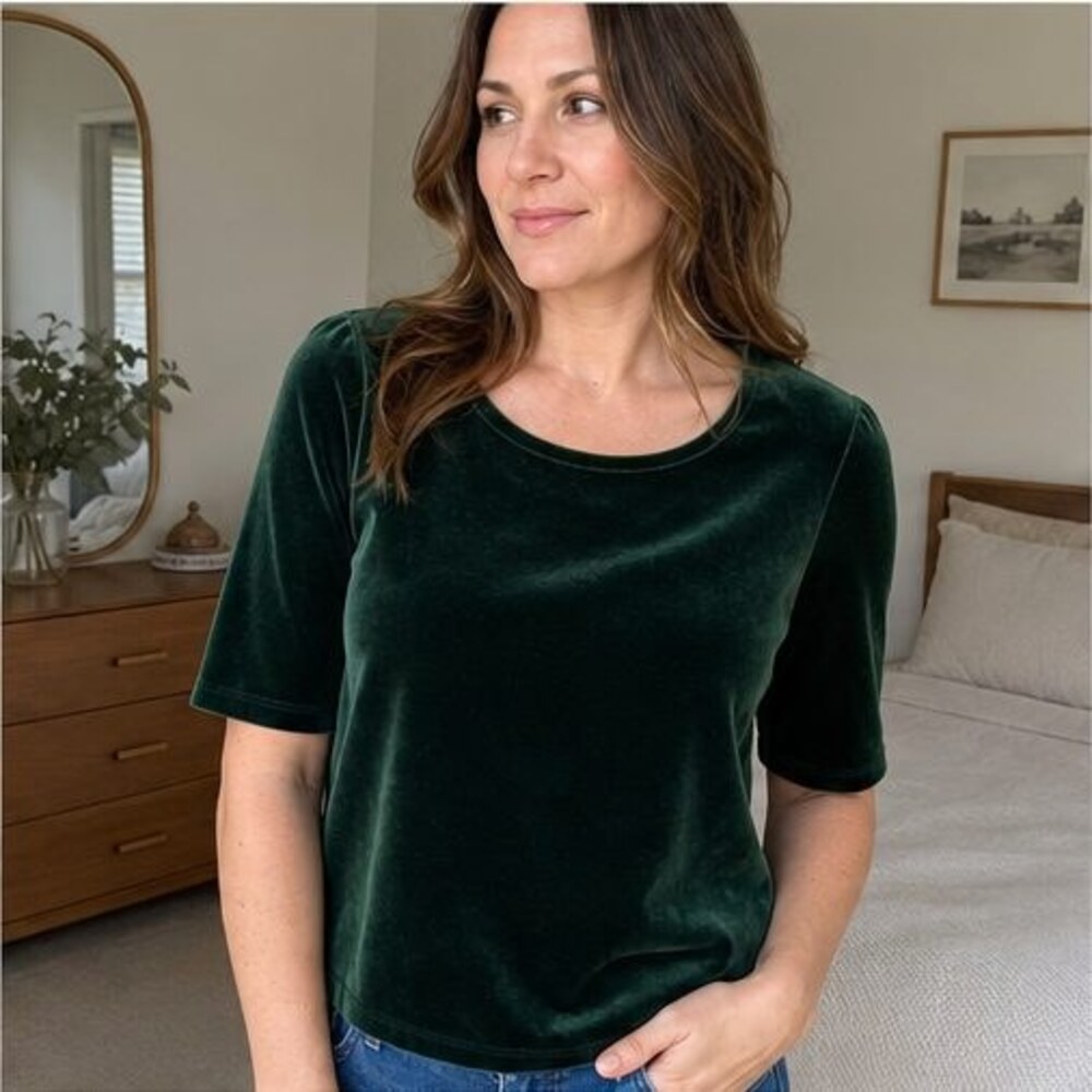 Camel Ruffle Blouse - Picture 2 of 6